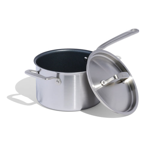 MADE IN® ProCoat Non-stick Saucepan with Lid: 4 QT