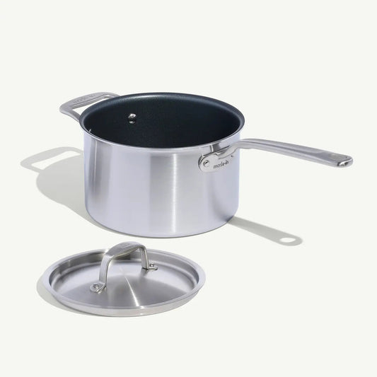 MADE IN® ProCoat Non-stick Saucepan with Lid: 4 QT