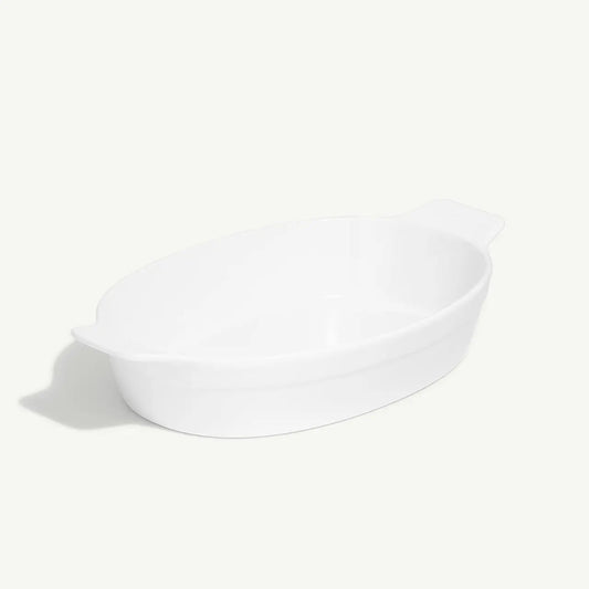 MADE IN® Oval Baking Dish: 10 x 6.6", White