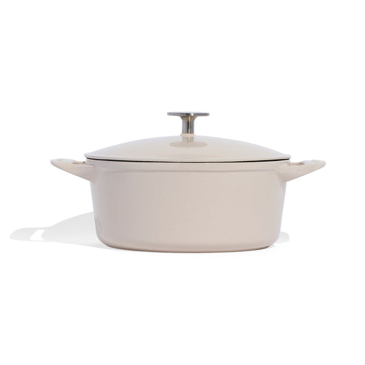 MADE IN® Enameled Cast Iron Round Dutch Oven: 5.5 QT, Antique White