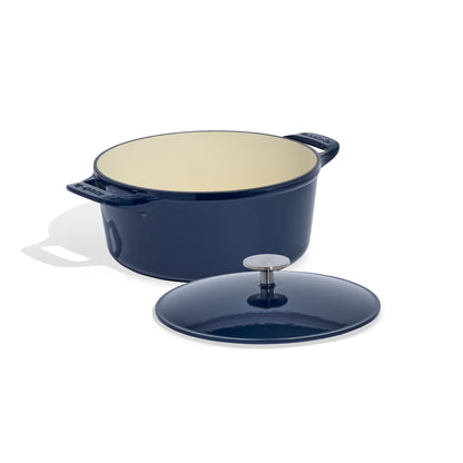 MADE IN® Enameled Cast Iron Round Dutch Oven: 5.5 QT, Harbour Blue