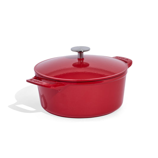 MADE IN® Enameled Cast Iron Round Dutch Oven: 5.5 QT, MADE IN® Red