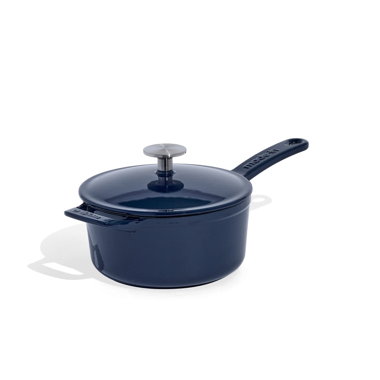 MADE IN® Enameled Cast Iron Saucepan: 2 QT, Harbour Blue