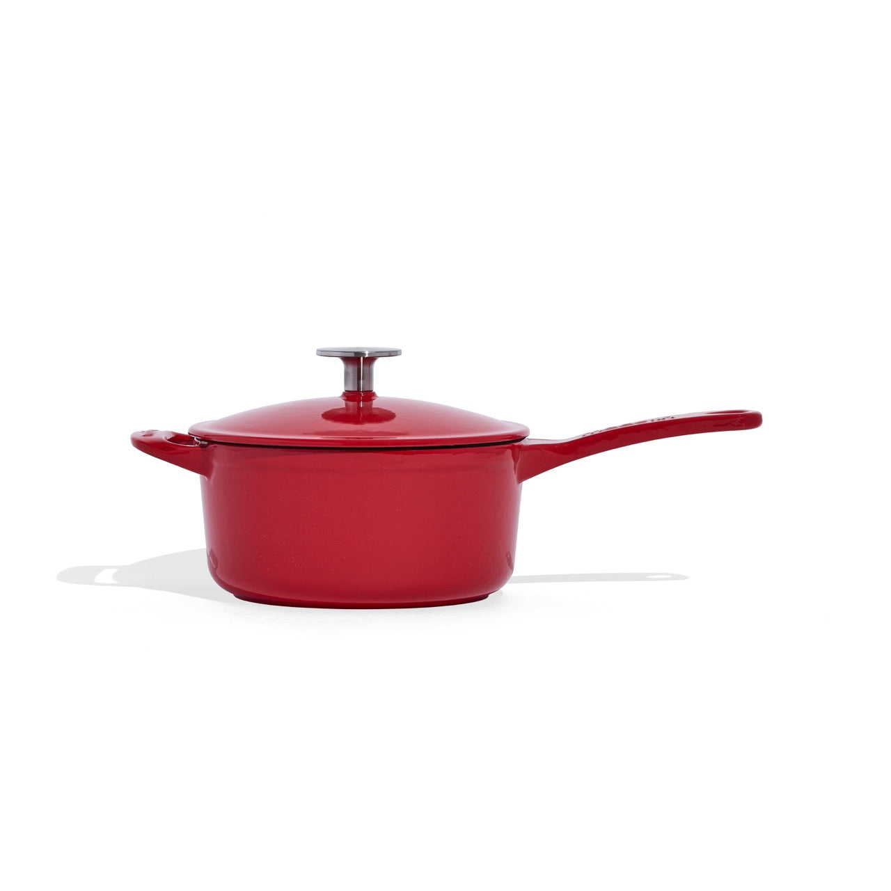 MADE IN® Enameled Cast Iron Saucepan: 2 QT, MADE IN® Red