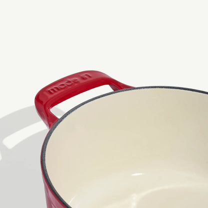 MADE IN® Enameled Cast Iron Saucepan: 2 QT, MADE IN® Red