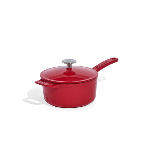 MADE IN® Enameled Cast Iron Saucepan: 2 QT, MADE IN® Red