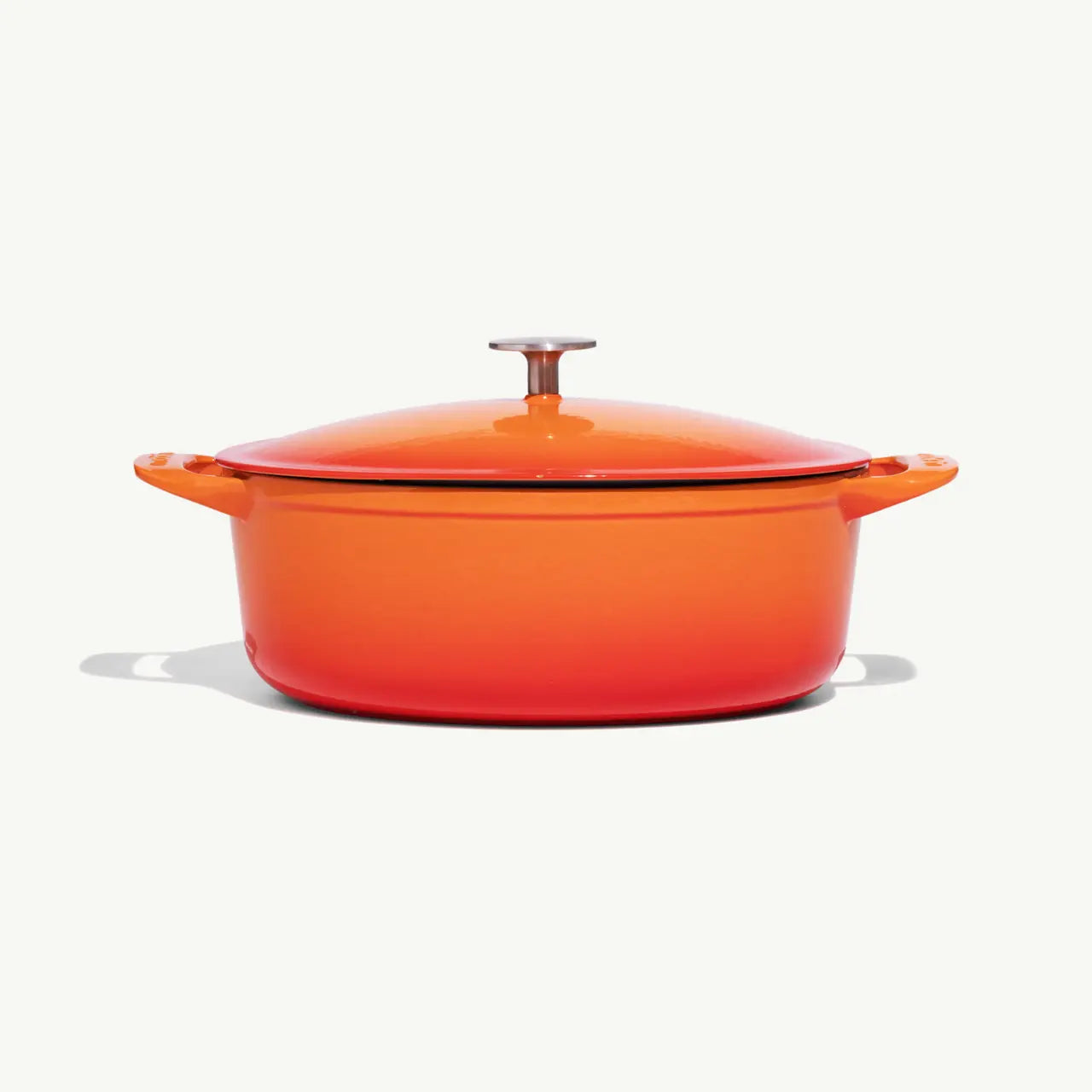 Made In Enameled Cast Iron Oval Dutch Oven: 7.5 QT, Blood Orange