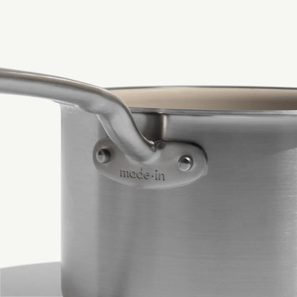 MADE IN® CeramiClad™ Non-stick Saucepan with Lid: 4 QT