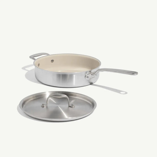 MADE IN® CeramiClad™ Non-stick Saute Pan with Lid: 3.5 QT