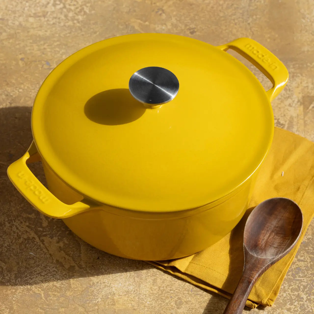 MADE IN® Enameled Cast Iron Round Dutch Oven: 5.5 QT, Marigold Yellow