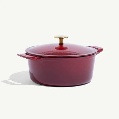 MADE IN® Enameled Cast Iron Round Dutch Oven: 5.5 QT, Ruby Red