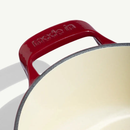 MADE IN® Enameled Cast Iron Round Dutch Oven: 5.5 QT, Ruby Red