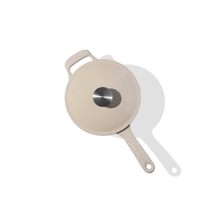 MADE IN® Enameled Cast Iron Saucepan: 2 QT, Antique White