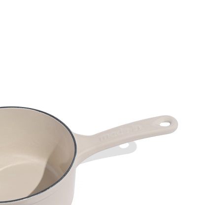 MADE IN® Enameled Cast Iron Saucepan: 2 QT, Antique White