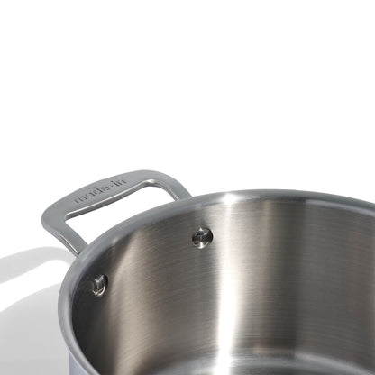 MADE IN® Stainless Clad Stock Pot with Lid:  6 QT