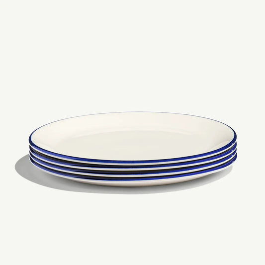 MADE IN® Tabletop Dinner Plates (Set of 4): Blue Rim