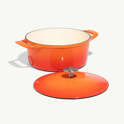 MADE IN® Enameled Cast Iron Round Dutch Oven: 5.5 QT, Blood Orange