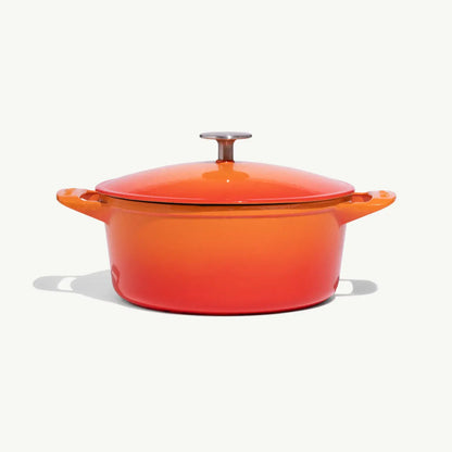 MADE IN® Enameled Cast Iron Round Dutch Oven: 5.5 QT, Blood Orange