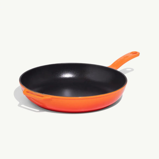 MADE IN® Enameled Cast Iron Skillet: 11.5", Blood Orange