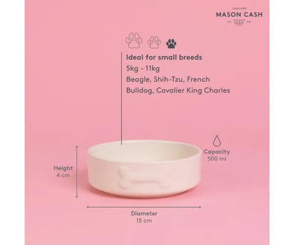 Mason Cash Dog Bowl: 17 oz., Cream