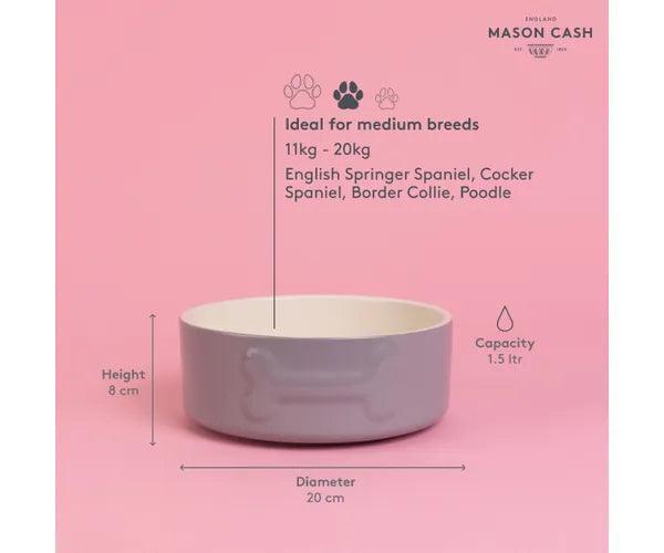 Mason Cash Dog Bowl: 51 oz., Gray