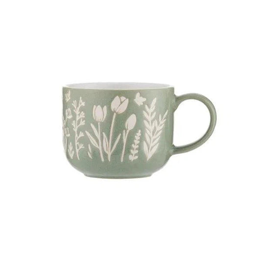 Mason Cash Mug: Green Tulip