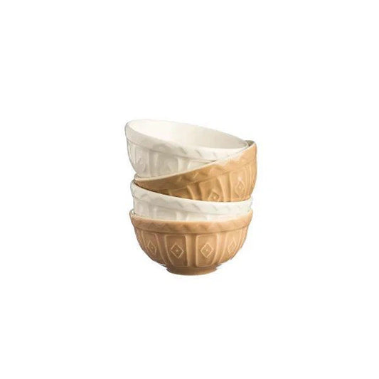 Mason Cash Prep Bowls (Set of 4): Cane & Cream