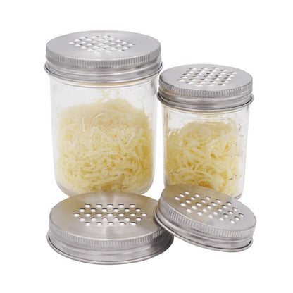 Mason Jar Lifestyle Grater / Shredder Lid: Wide Mouth