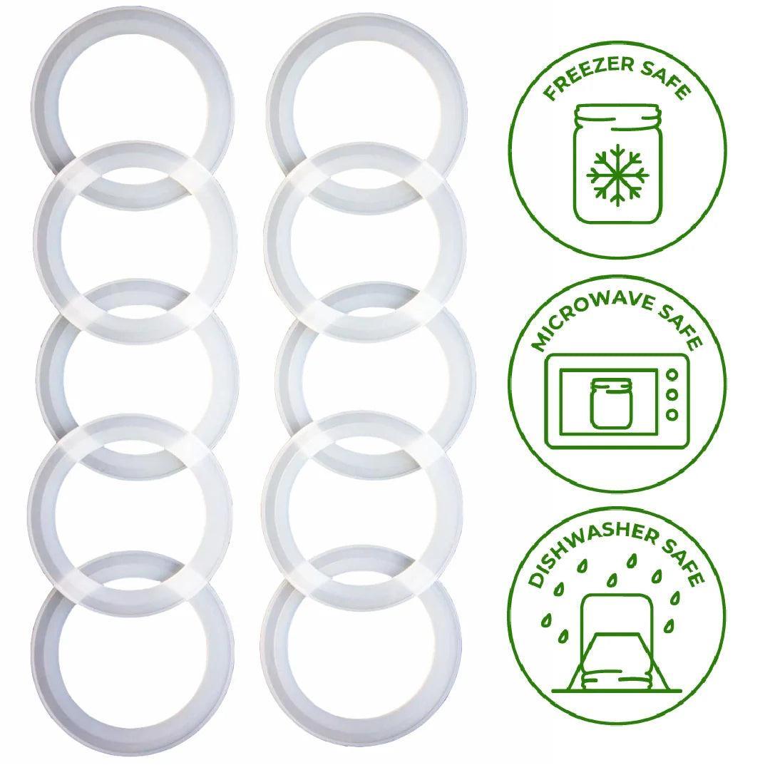 Mason Jar Lifestyle Silicone Sealing Rings: Wide Mouth