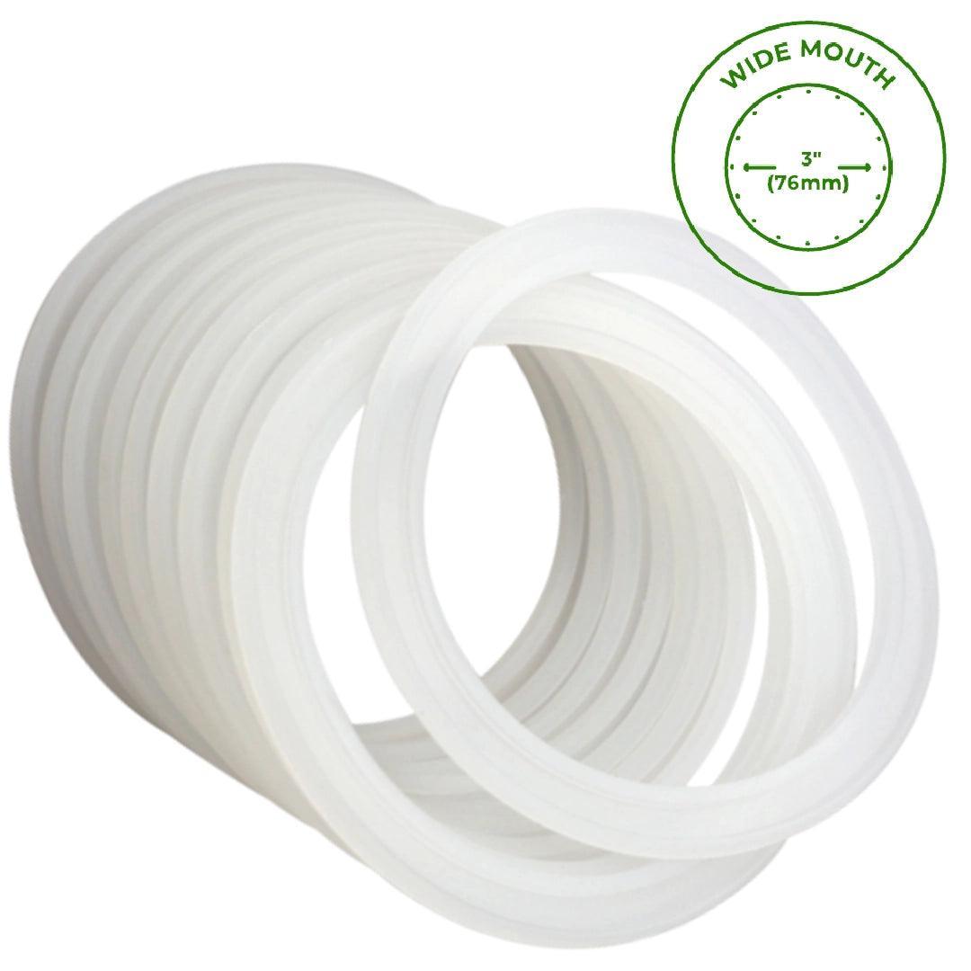 Mason Jar Lifestyle Silicone Sealing Rings: Wide Mouth