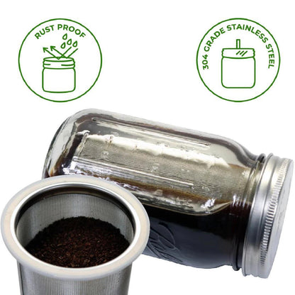 Mason Jar Lifestyle Cold Brew Coffee & Tea Maker: Quart