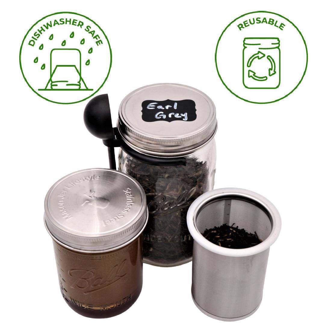 Mason Jar Lifestyle Cold Brew Coffee & Tea Maker: Pint