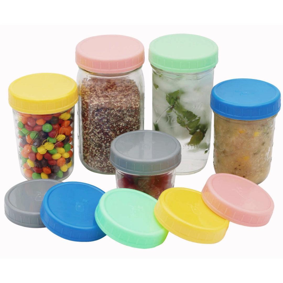 Mason Jar Lifestyle Plastic Storage Lids: Wide Mouth