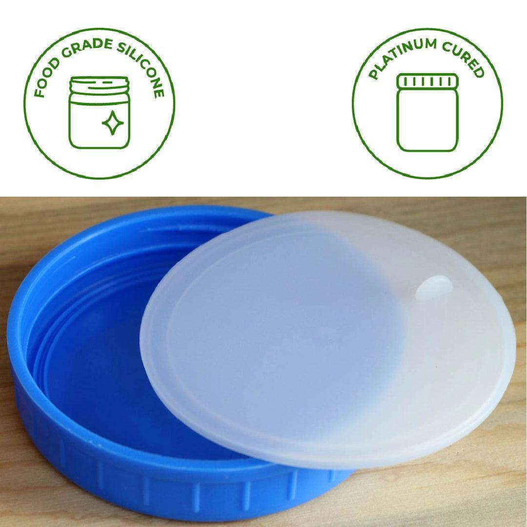 Mason Jar Lifestyle Plastic Storage Lids: Wide Mouth