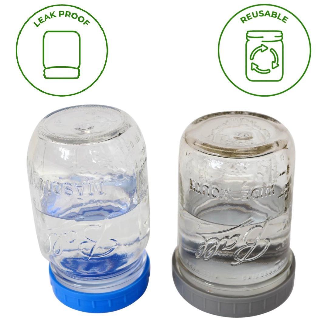 Mason Jar Lifestyle Plastic Storage Lids: Wide Mouth