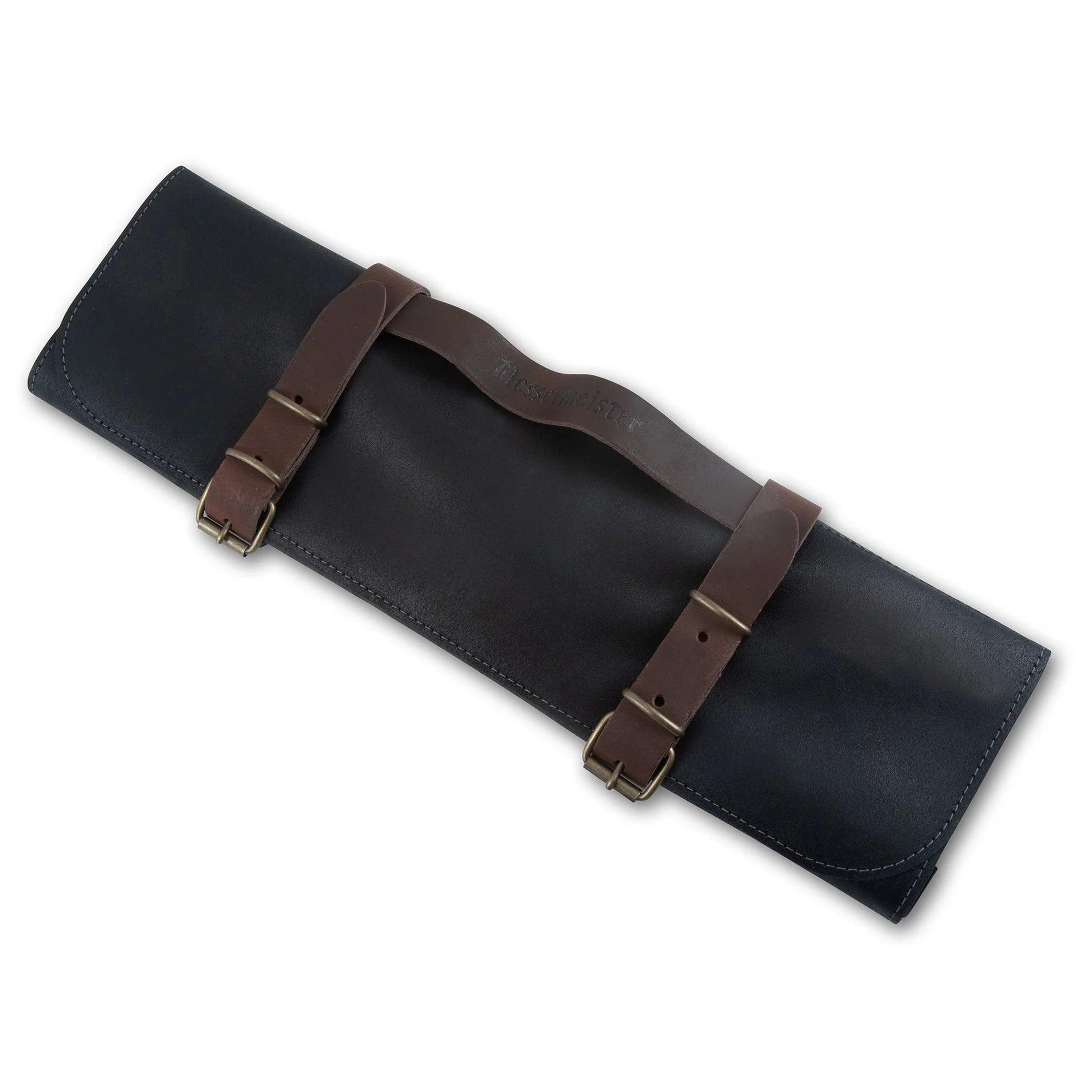 Messermeister Leather Knife Roll: 7 Pocket, Black