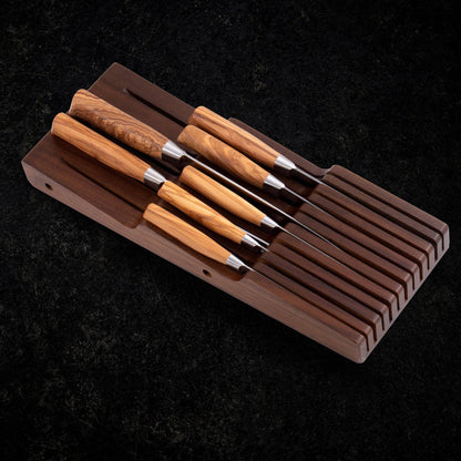 Messermeister In-Drawer Knife Holder: 11-Slot, Acacia