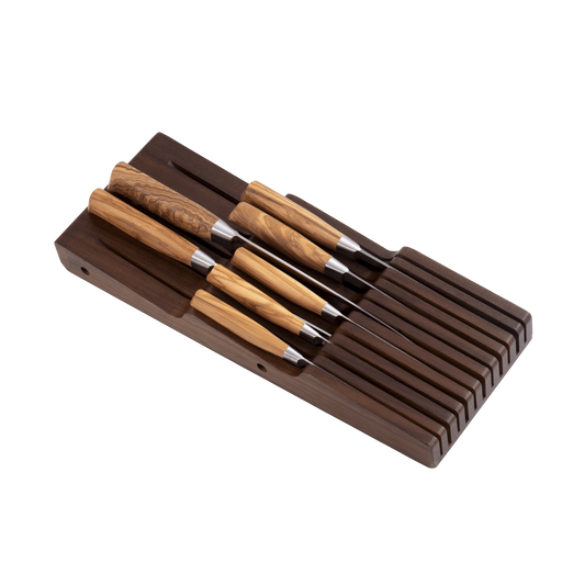 Messermeister In-Drawer Knife Holder: 11-Slot, Acacia