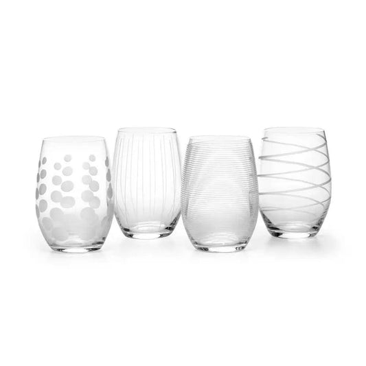 Mikasa Cheers Stemless Wine Glasses (Set of 4): 17 oz