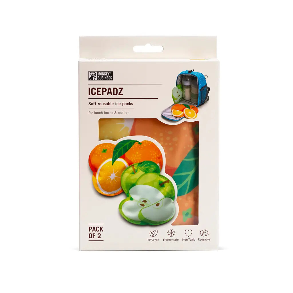 Monkey Business Soft Ice Packs (Set of 2): Fruit