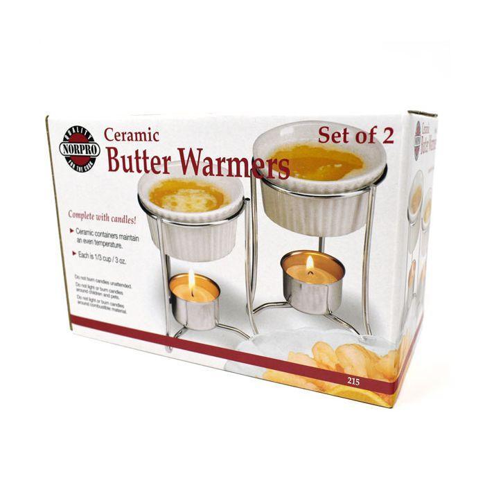 NorPro Butter Warmers, Set Of 2, White