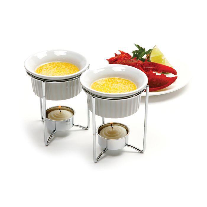 NorPro Butter Warmers, Set Of 2, White