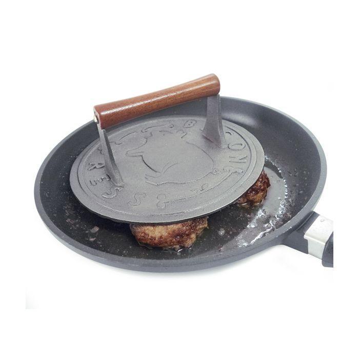 NorPro Cast-Iron Bacon Grill Press: Round