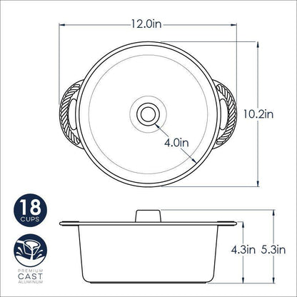 NordicWare Angel Food Cake Pan: 18 cup