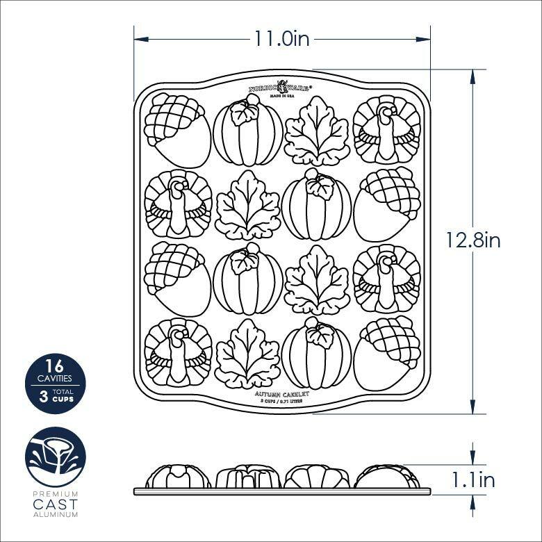 NordicWare Cakelet Pan: Autumn