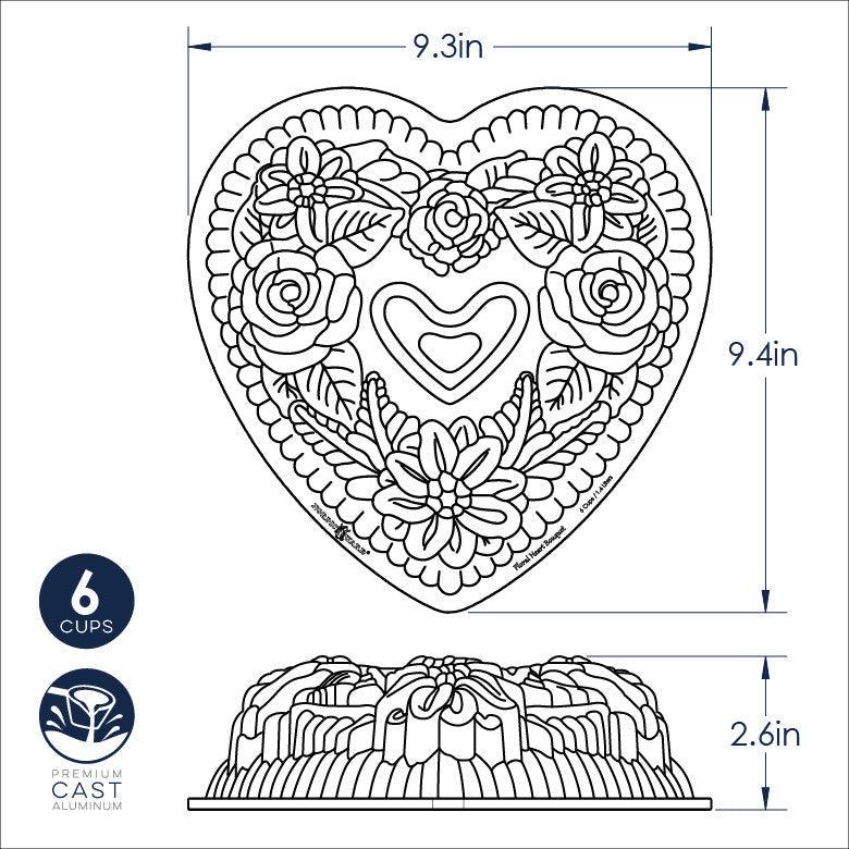 NordicWare Bundt Pan: Floral Heart