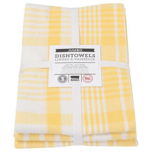 NOW Designs Dishtowels (Set of 3): Jumbo, Lemon