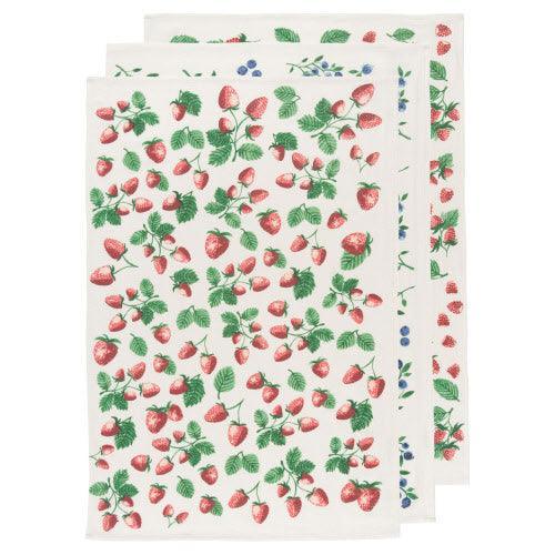 NOW Designs Floursack Towels (Set of 3): Baker's, Berry Patch