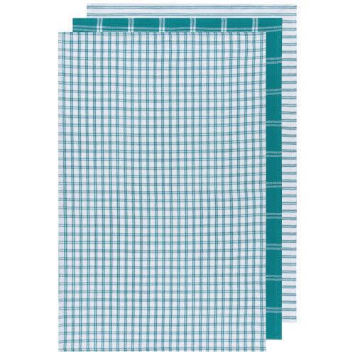 NOW Designs Dishtowels (Set of 3): Tic Tac Toe, Peacock