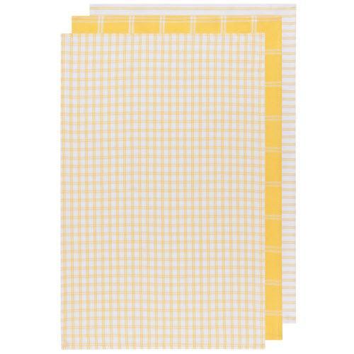 NOW Designs Dishtowels (Set of 3): Tic Tac Toe, Lemon